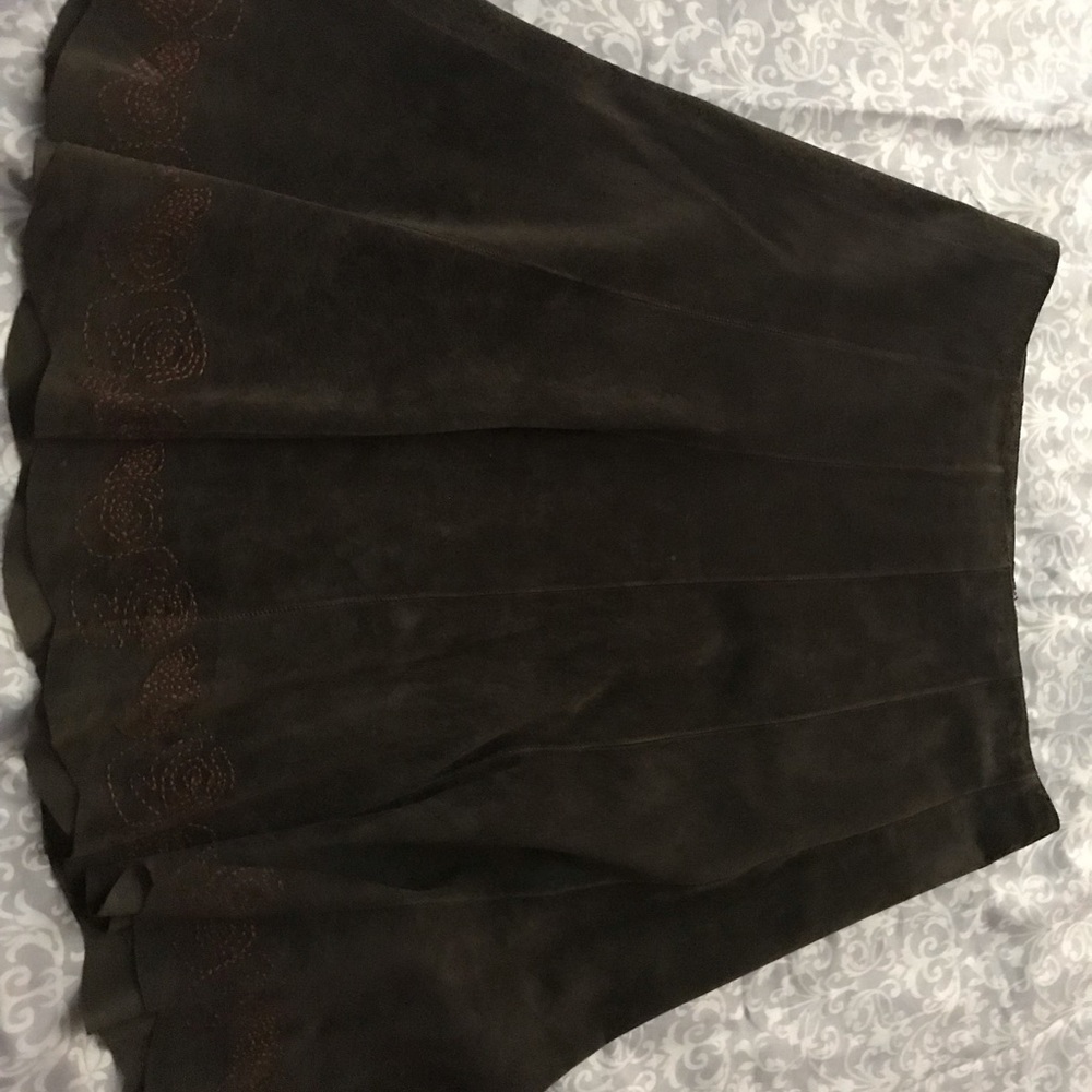 Suede skirt